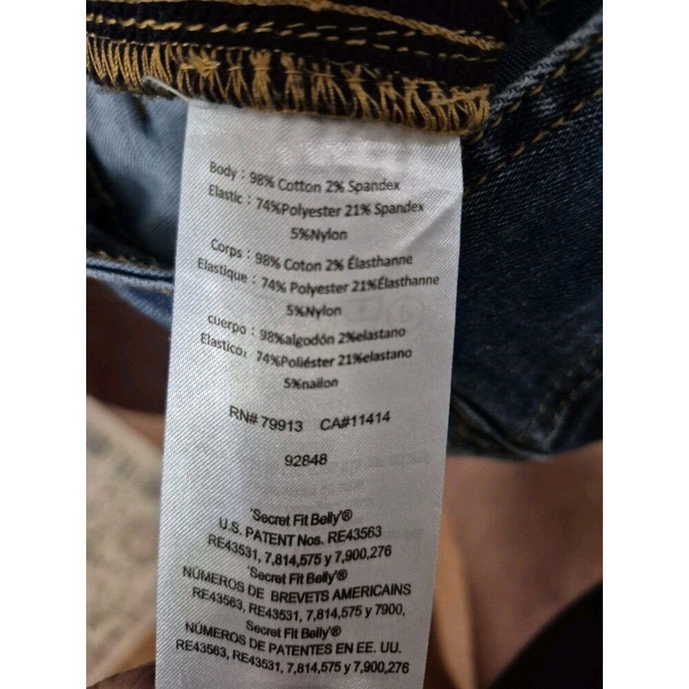Maternity Indigo Blue Women’s M Denim Overalls Blue Stretch Distressed Pockets - Picture 7 of 8